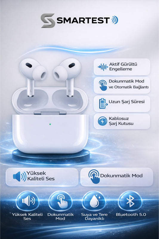 Smartest Air2 Pro ANC Bluetooth Kulaklık Gürültü Engelleme iOS Android Uyumlu