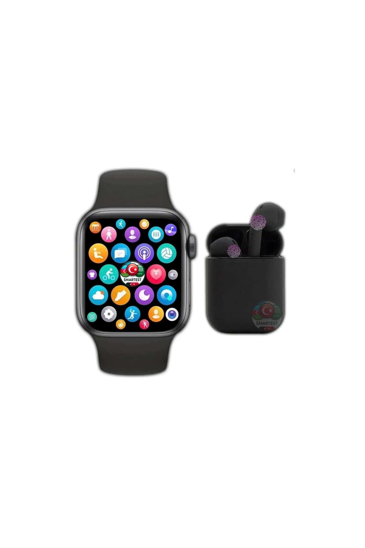T500 Akıllı Saat + i12 inPods TWS Bluetooth Kulaklık 2’si 1 Arada Set – iOS & Android Uyumlu