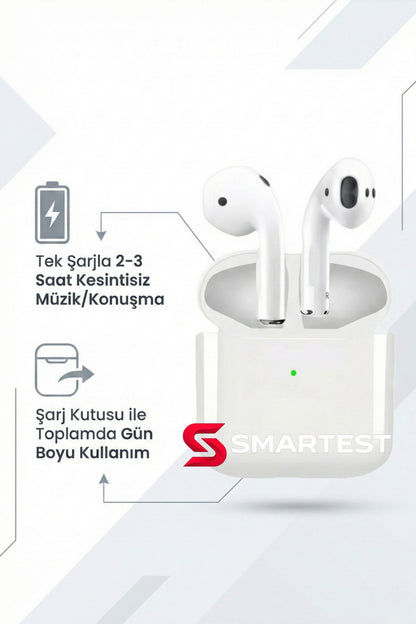 Smartest Pro5 Bluetooth Kulaklık iOS Android Uyumlu Kablosuz Karışık Renk Kılıf Hediyeli