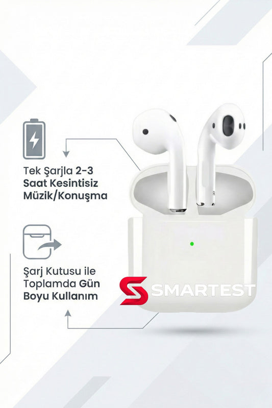 Smartest Pro5 Bluetooth Kulaklık iOS Android Uyumlu Kablosuz Karışık Renk Kılıf Hediyeli