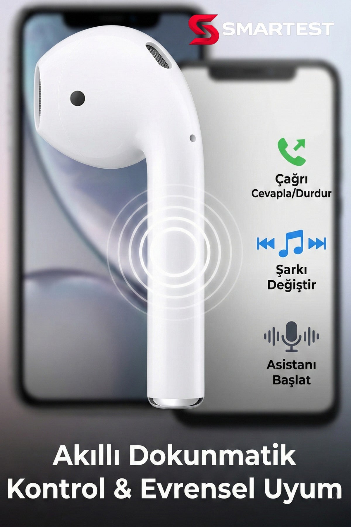 Smartest Pro5 Bluetooth Kulaklık iOS Android Uyumlu Kablosuz Karışık Renk Kılıf Hediyeli
