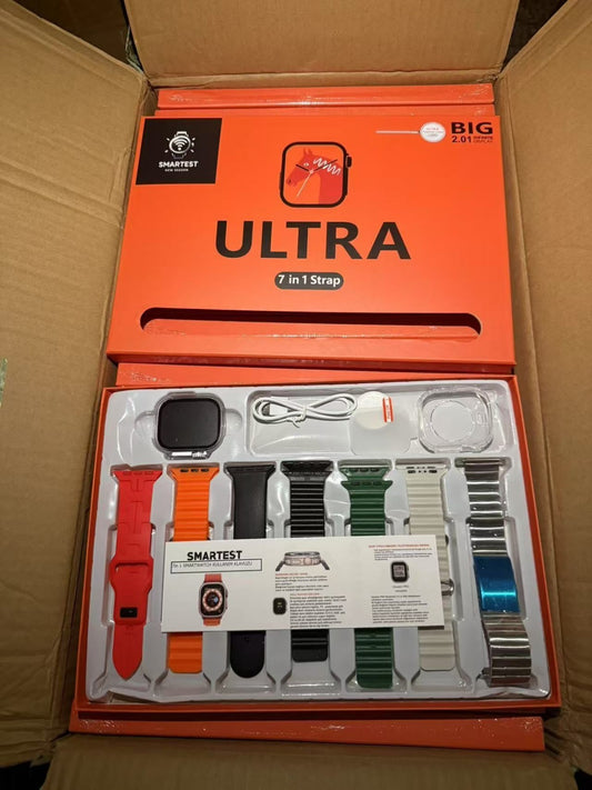 Vidalı Kasa 7-in-1 Ultra Akıllı Saat – Tüm Telefonlarla Uyumlu